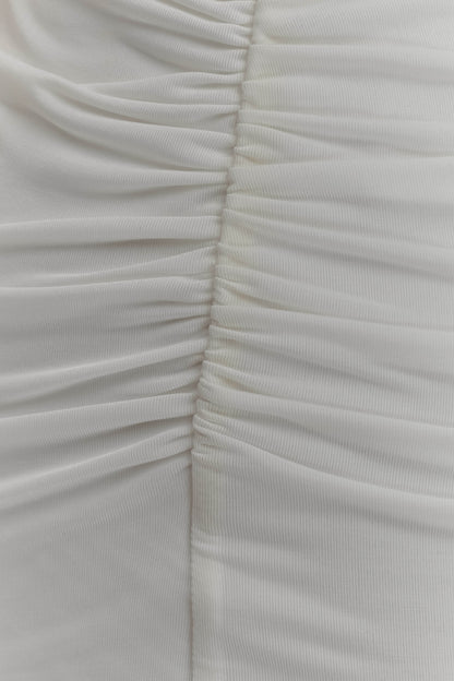 Robe Maxi Vienna en Jersey Découpe - Blanc