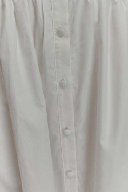 Robe midi à col montant Cindy - Blanc