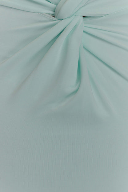 Robe Maxi Halter Élyna à Volants - Lagoon