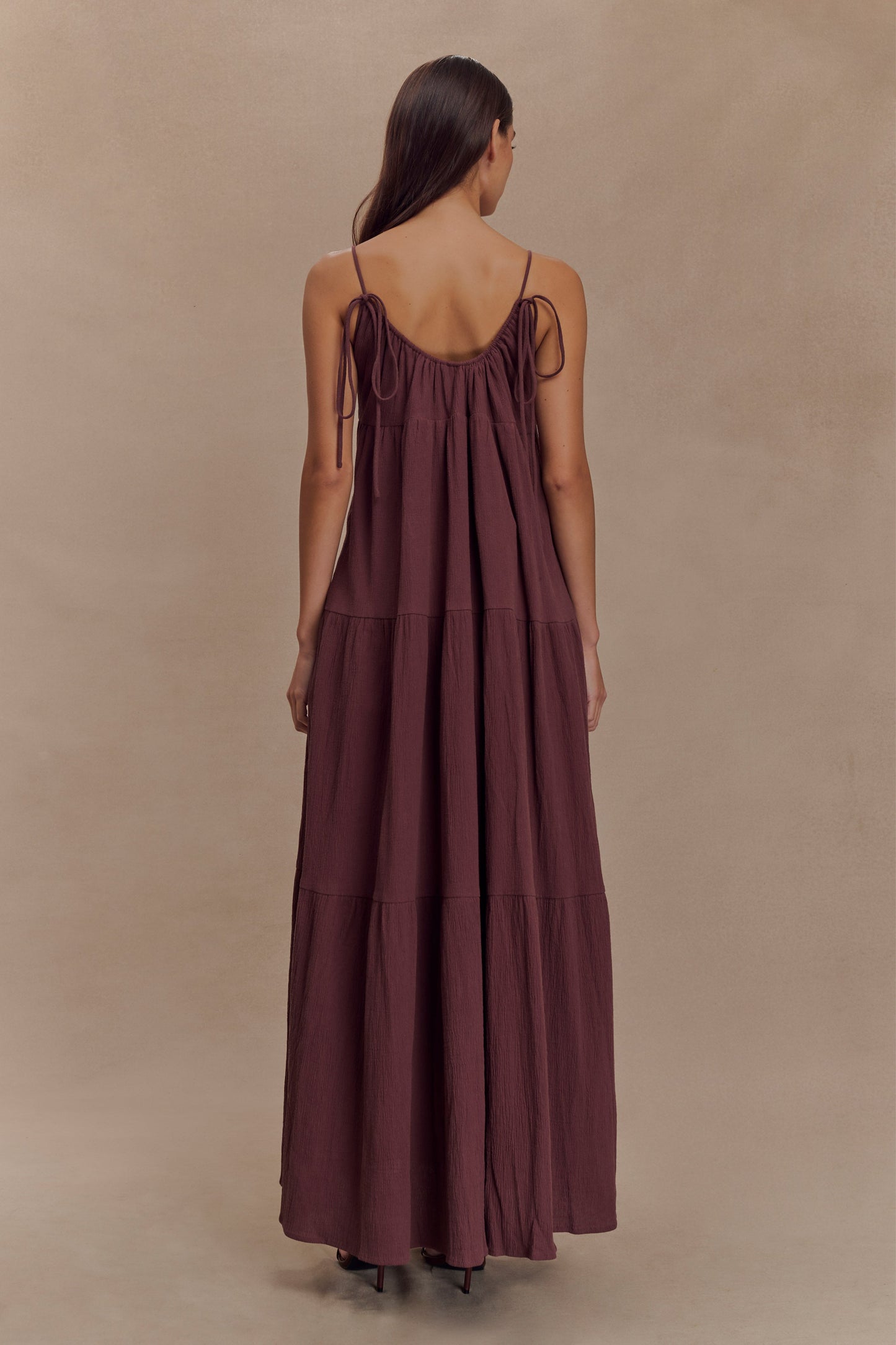 Top Lenny à nouer devant - Chocolat