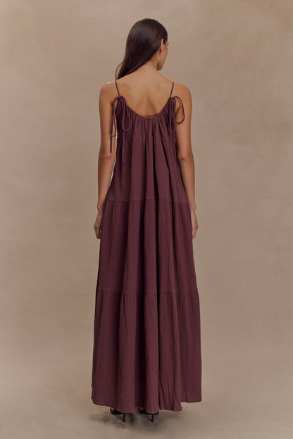 Top Lenny à nouer devant - Chocolat