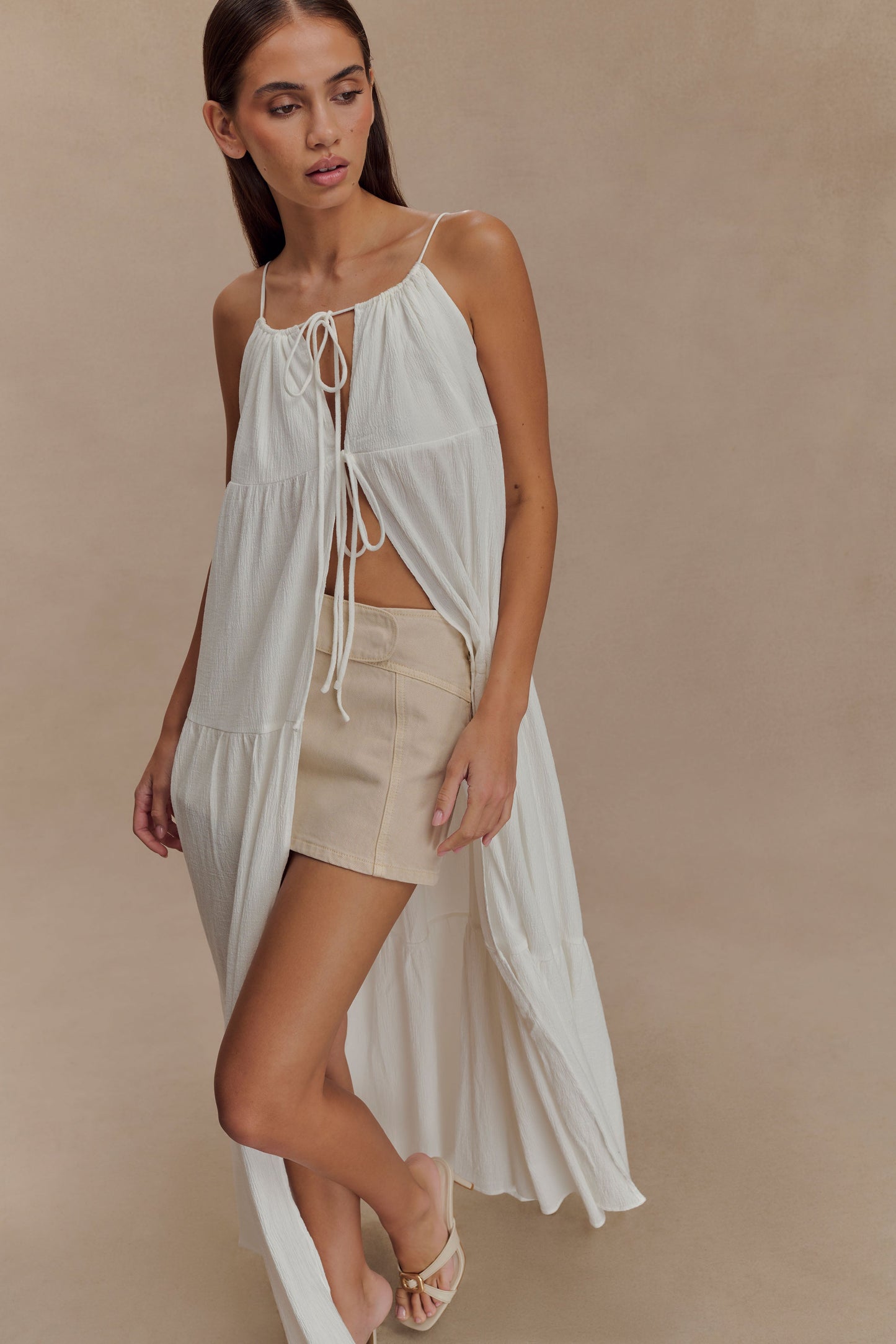 Haut Lenny à nouer devant - Blanc