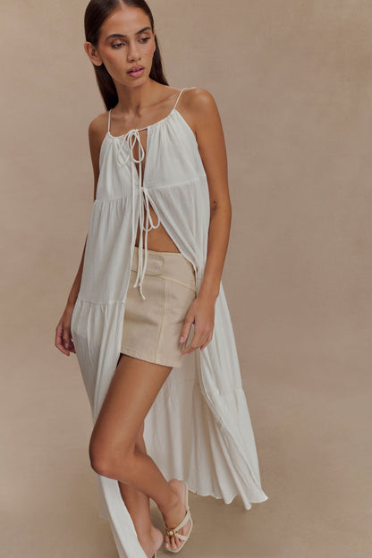 Haut Lenny à nouer devant - Blanc