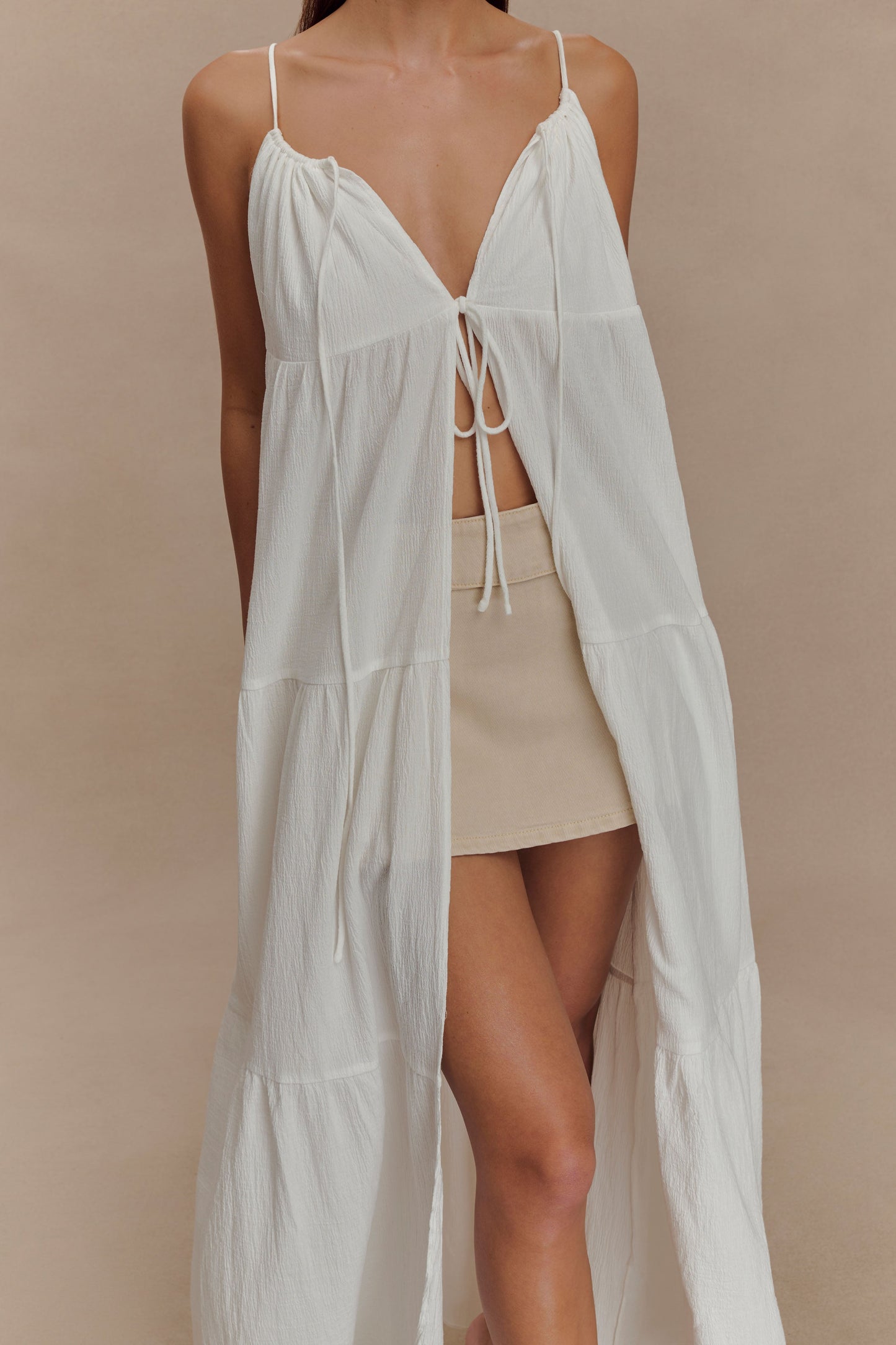 Haut Lenny à nouer devant - Blanc