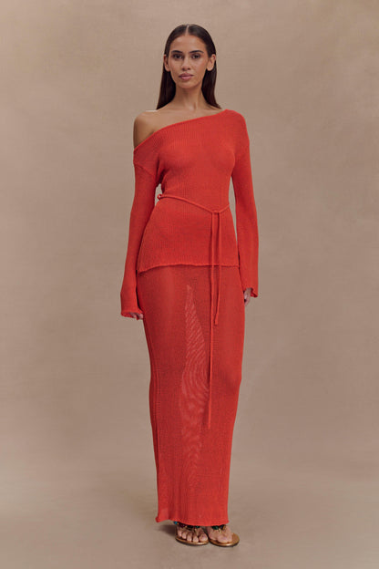 Jupe Maxi Tricot Reagan - Orange