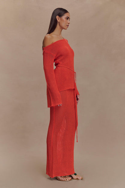 Jupe Maxi Tricot Reagan - Orange