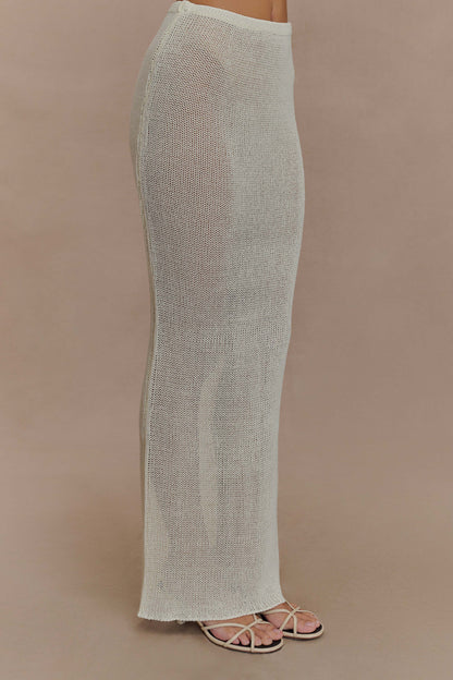 Jupe Maxi Tricot Reagan - Blanche