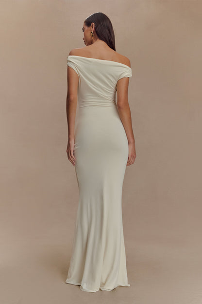 Robe Maxi Kinsley Slinky avec accessoires - Ivoire