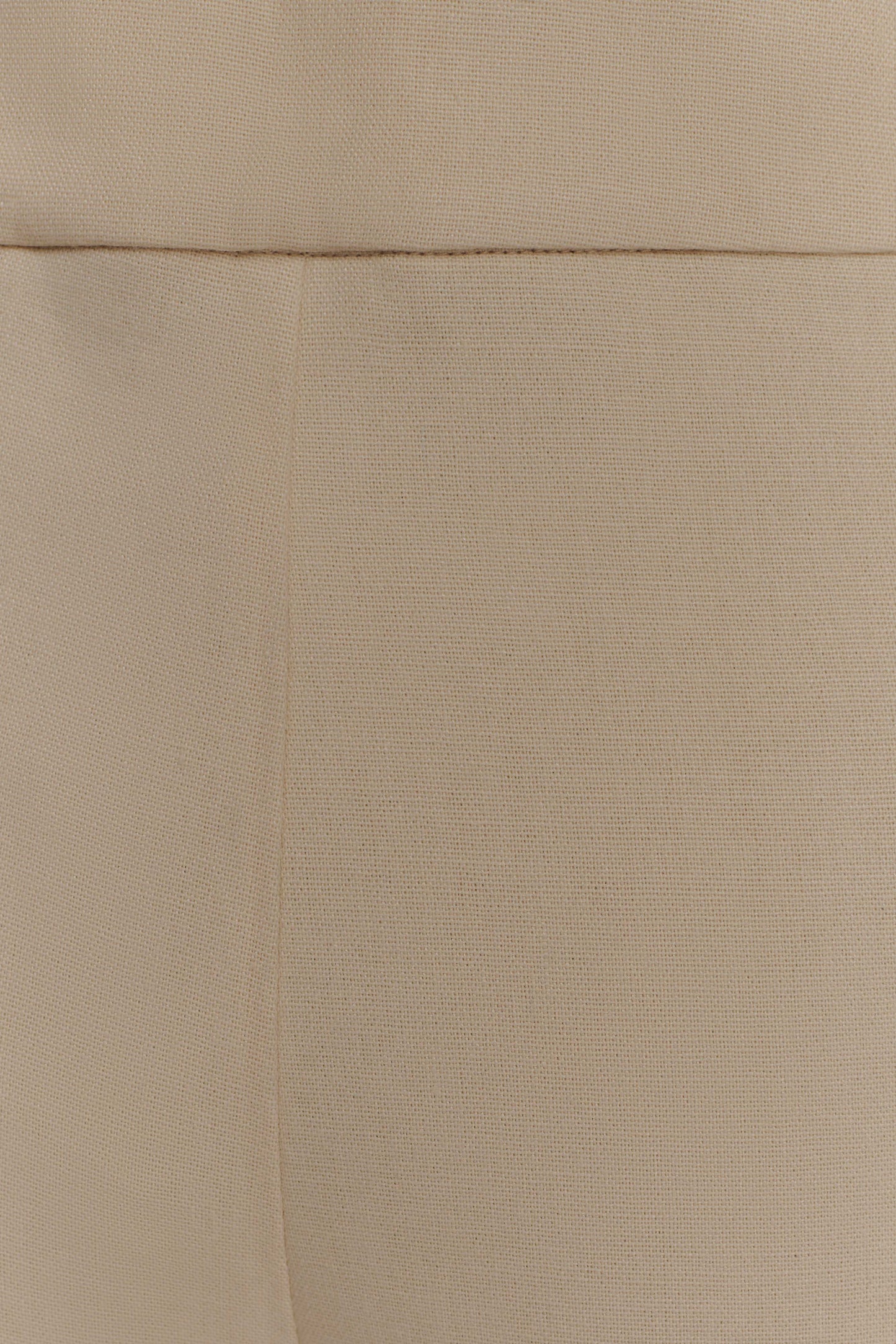 Pantalon en lin à jambes larges et taille mi-hauteur Raya - Beige naturel
