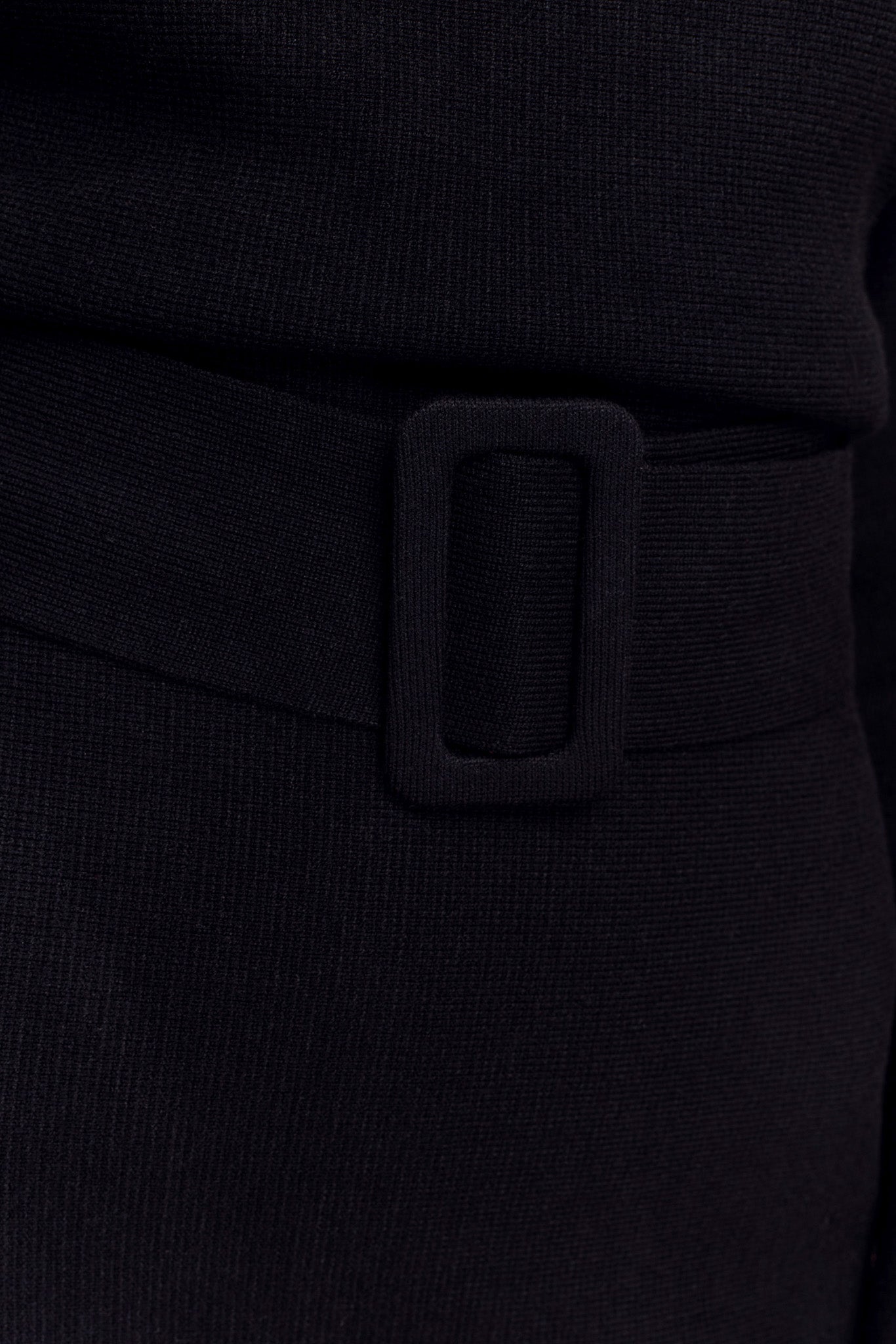 Mini-robe en tricot à nouer avec ceinture Kassie - Noir