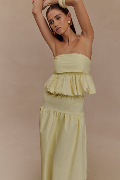 Jupe mi-longue Amirah - Citron