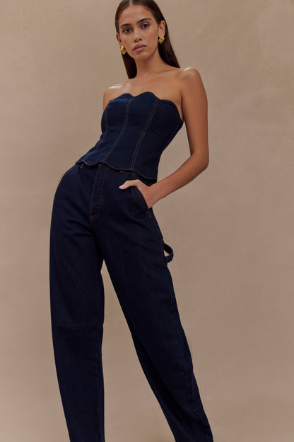 Jeans Barrel Renata - Bleu Indigo