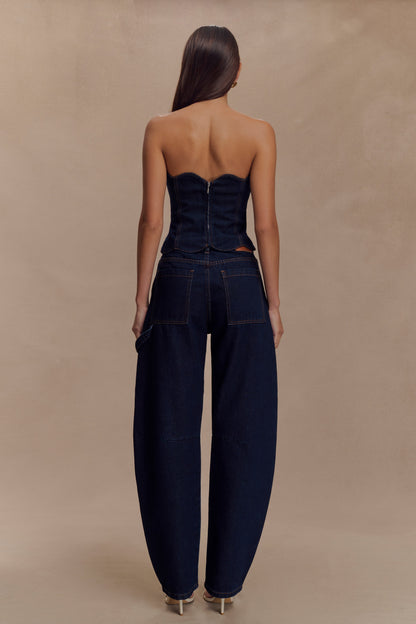 Jeans Barrel Renata - Bleu Indigo