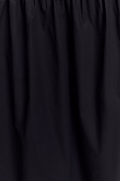 Jupe Maxi Janis en Coton à Volants - Noir
