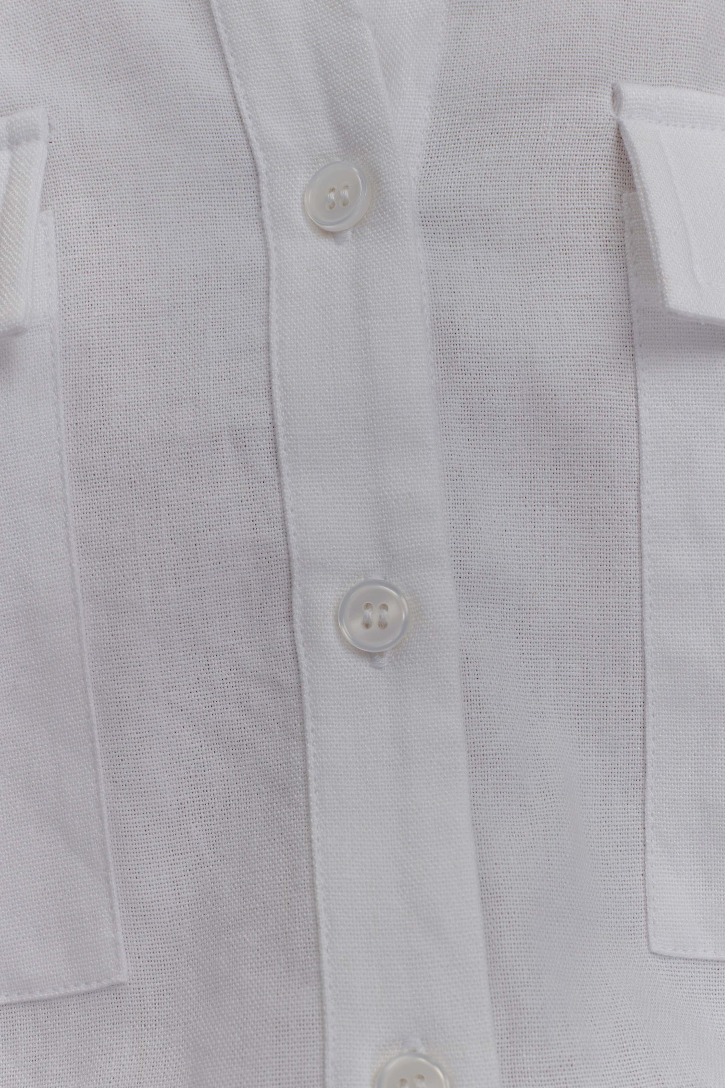 Combinaison en lin avec ceinture Adia - Blanc