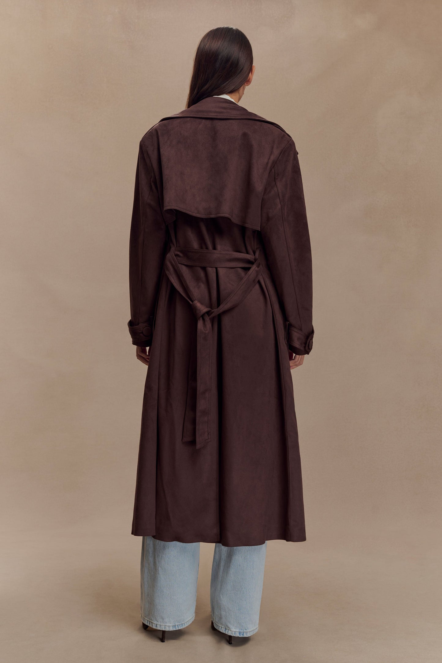 Manteau en similicuir Marc - Chocolat Cacao