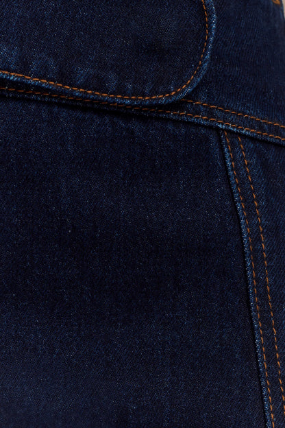 Short-jupe micro en jean Fallon - Bleu indigo