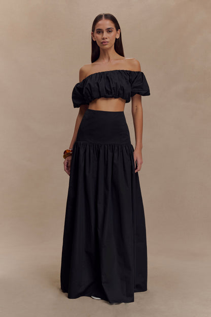 Jupe Maxi Automnale - Noire