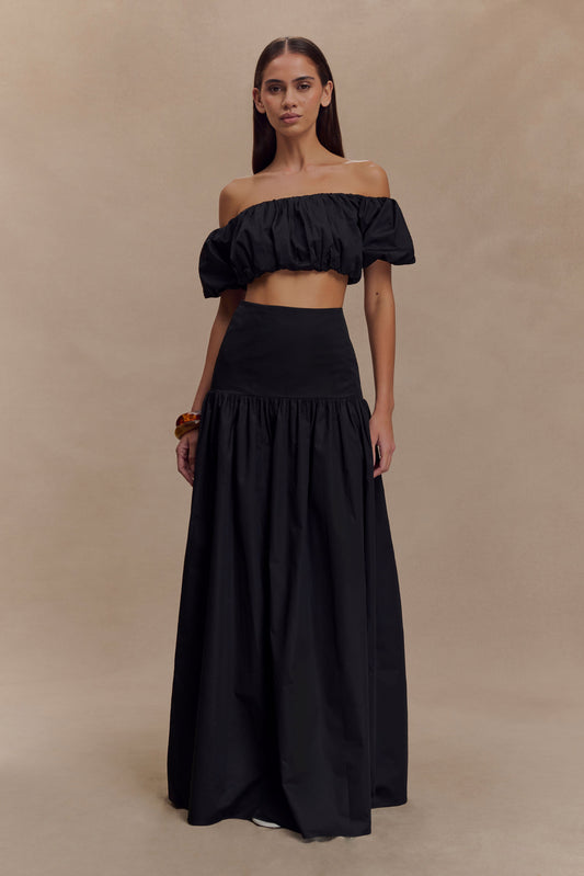 Jupe Maxi Automnale - Noire