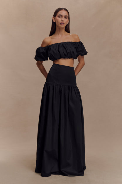 Jupe Maxi Automnale - Noire