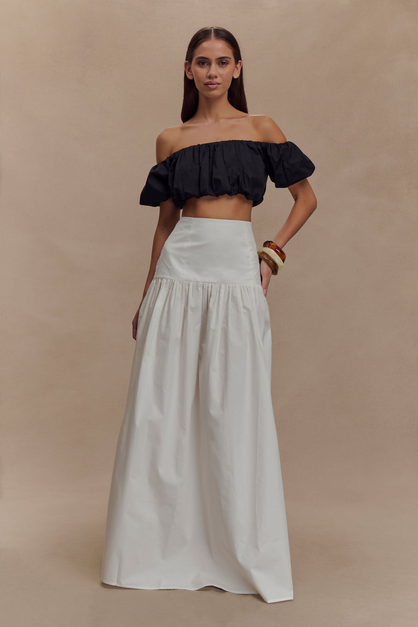 Jupe Maxi Automne - Blanche