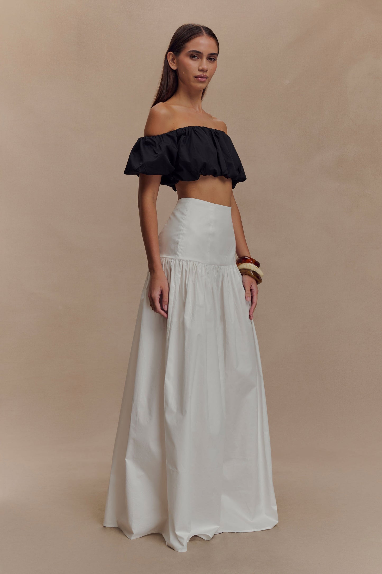 Jupe Maxi Automne - Blanche