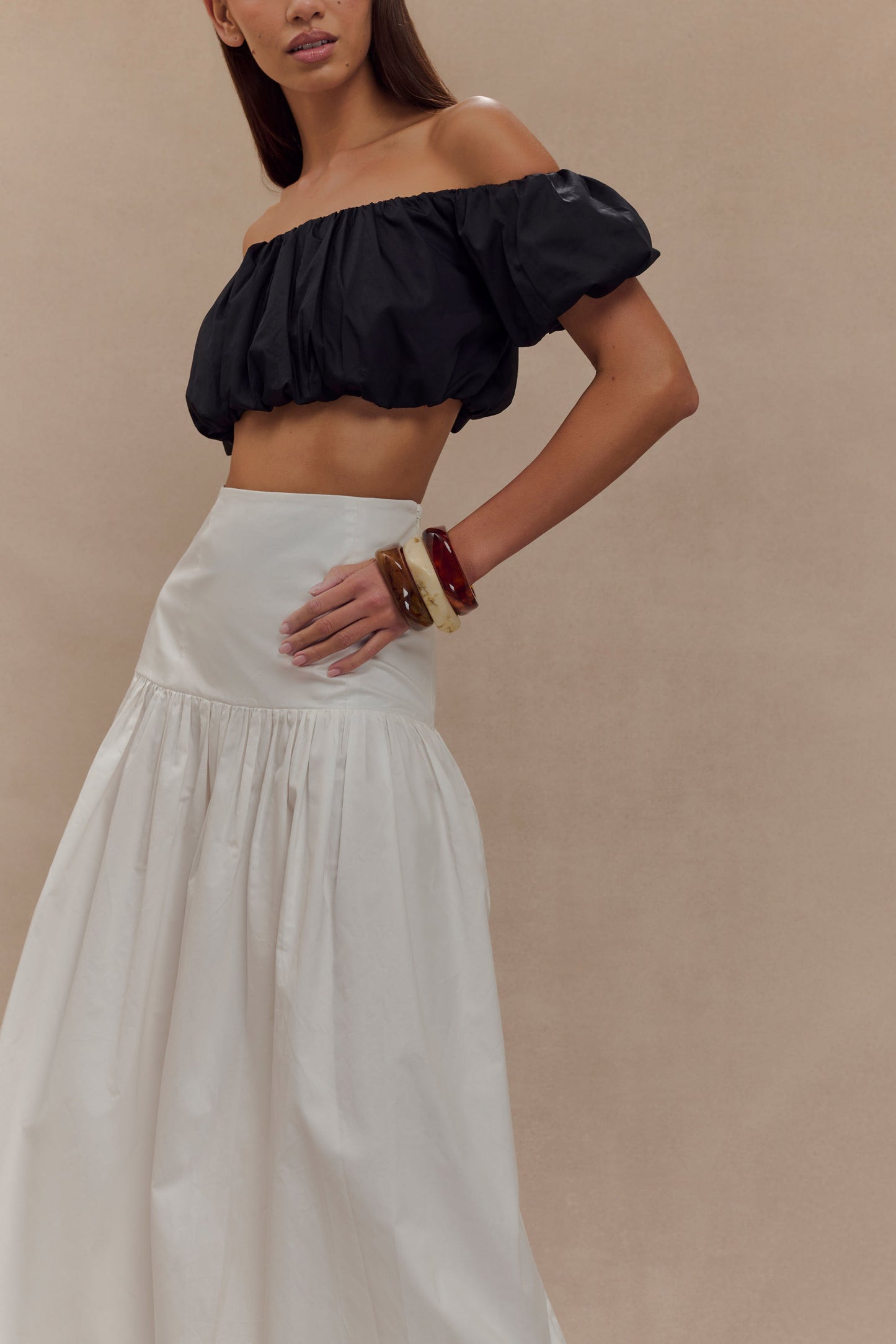 Jupe Maxi Automne - Blanche