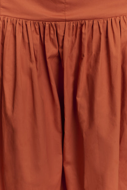 Jupe Maxi Automne - Orange Brûlé