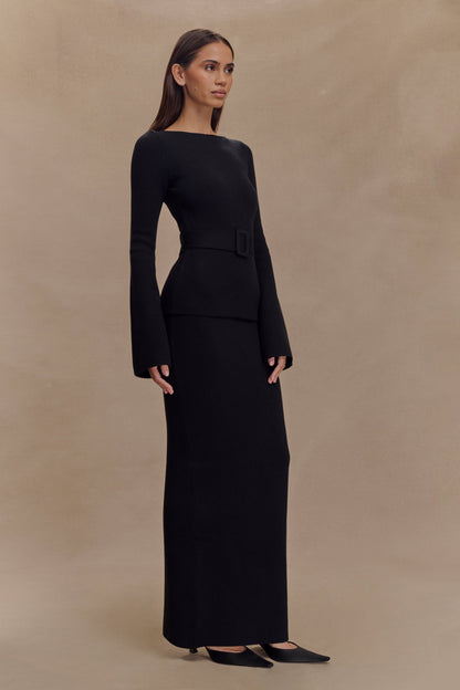 Jupe Maxi Tricot Kyle - Noire