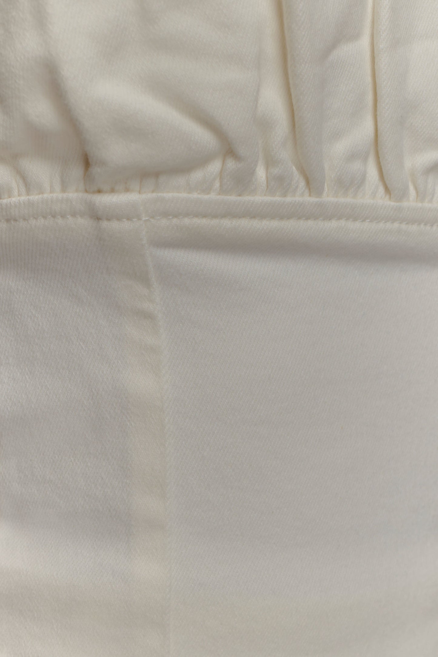 Corset en jean à volants Cecilia - Blanc