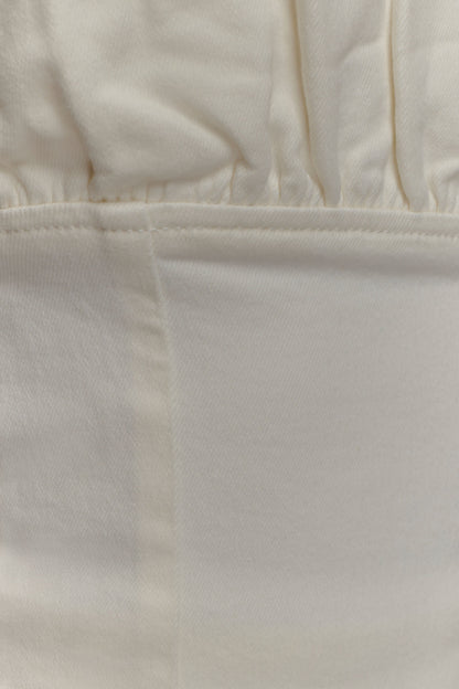 Corset en jean à volants Cecilia - Blanc