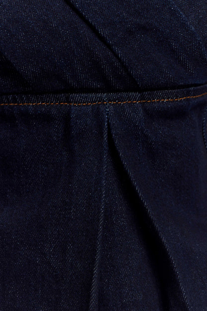 Rayne Haut en jean à épaules dénudées - Bleu indigo