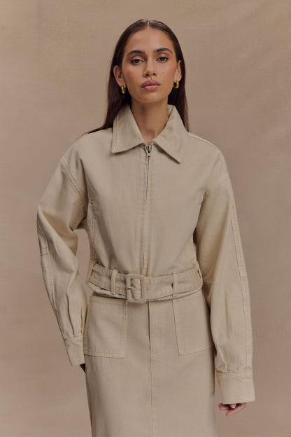 Veste en jean courte Fallon - Lavage pierre