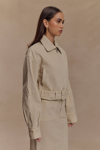 Veste en jean courte Fallon - Lavage pierre