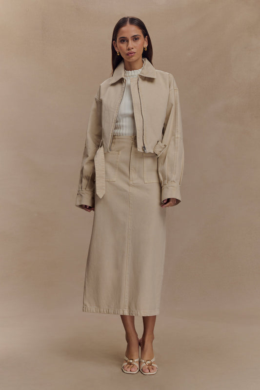 Veste en jean courte Fallon - Lavage pierre