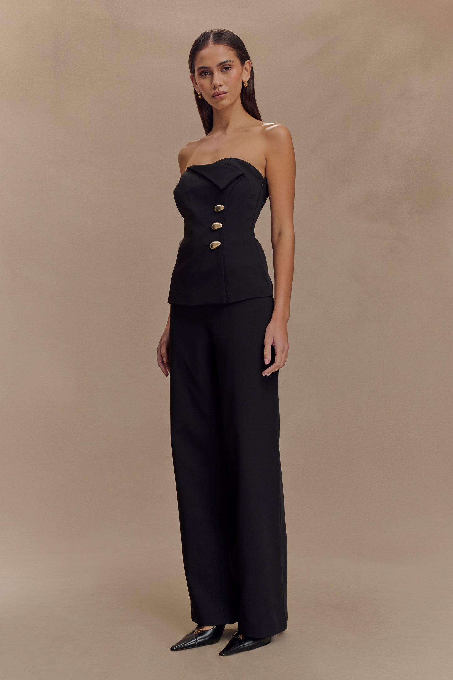 Pantalon tailleur droit Lindie - Noir