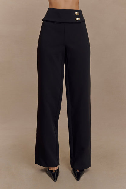 Pantalon tailleur droit Lindie - Noir