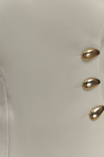 Top de tailleur sans bretelles Lindie - Ivoire