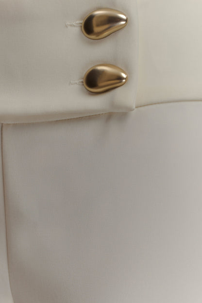 Pantalon tailleur droit Lindie - Ivoire