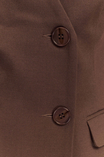 Blazer sans manches de tailleur Penelope - Chocolat