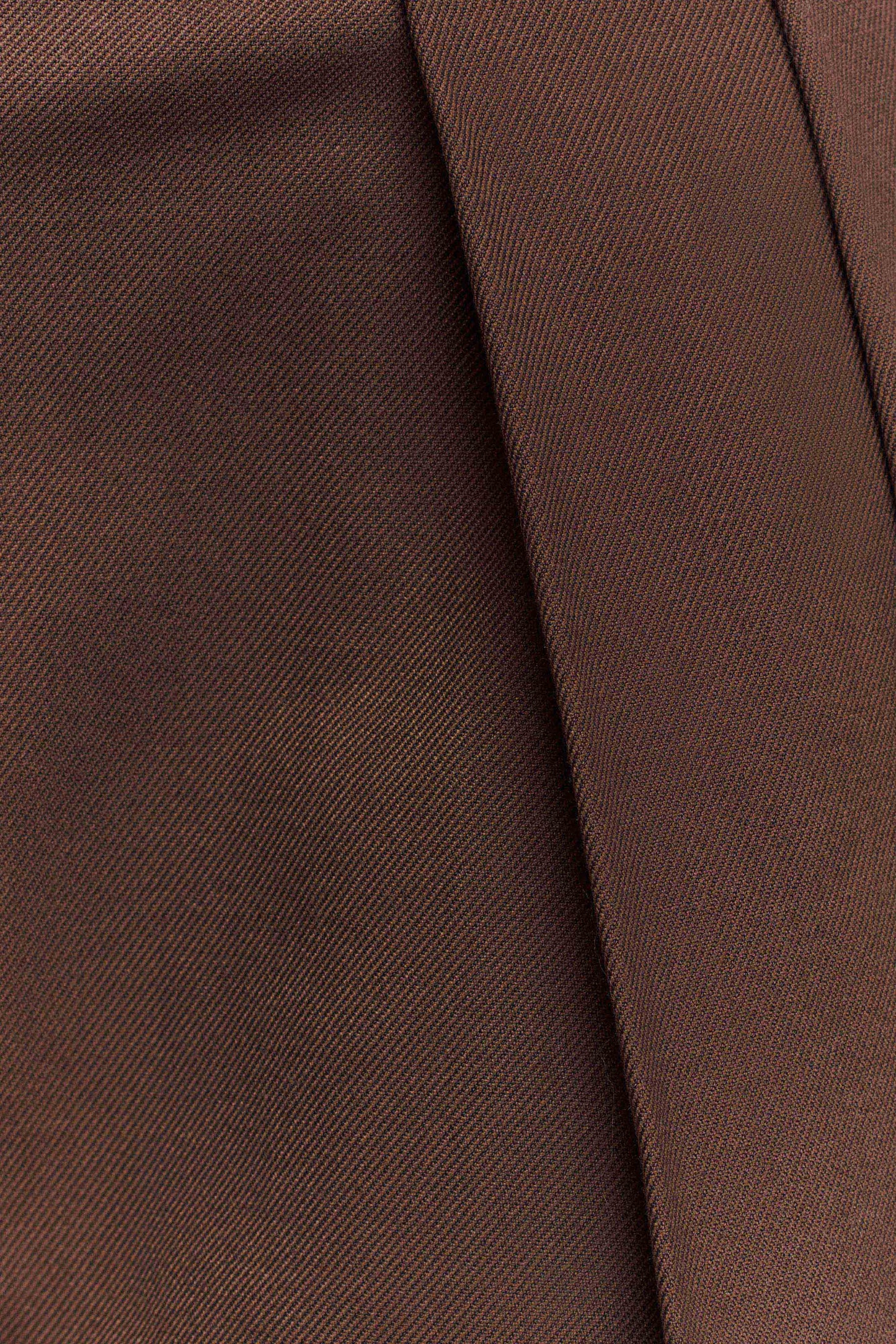 Pantalon à taille haute plissé Penelope - Chocolat
