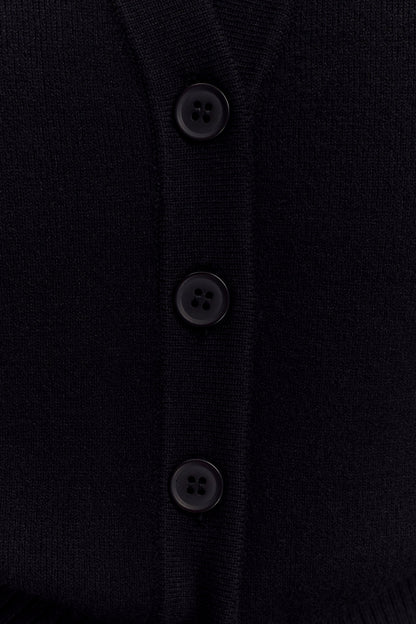 Alexia Cardigan oversize à boutons - Noir
