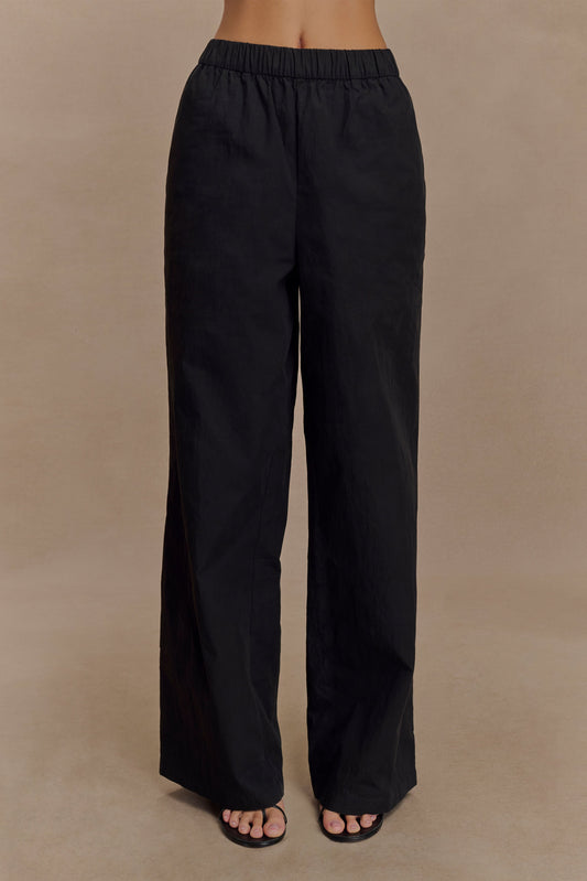 Pantalon large en coton Campbell - Noir
