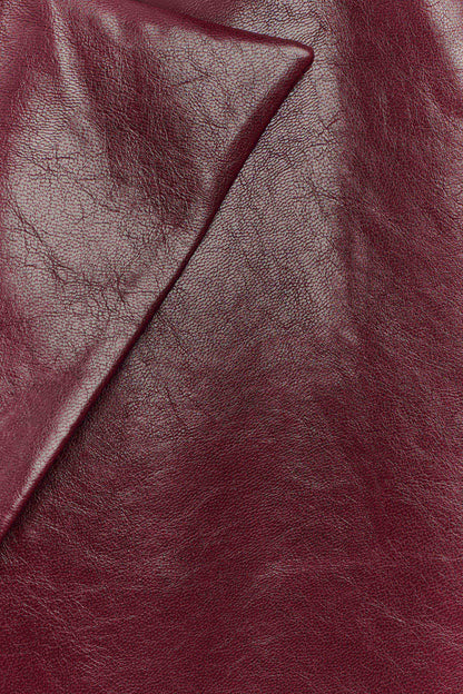 Manteau en simili cuir Deborah - Rouge cerise