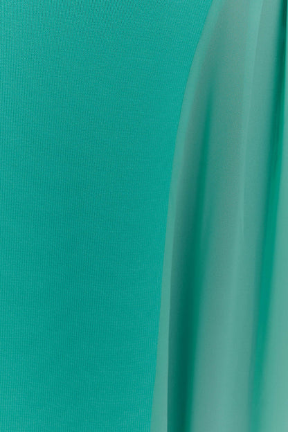 Robe Maxi Soleil en Tricot et Maille avec Décolleté Halter - Lagoon