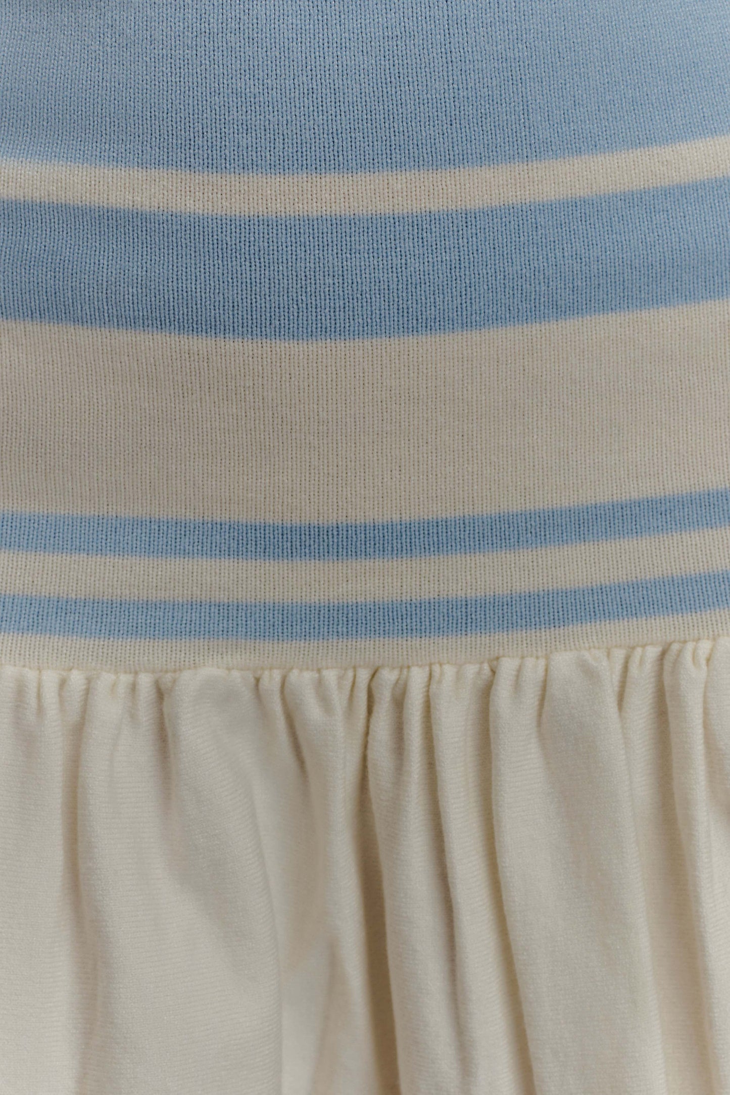 Robe mini en tricot contrastée Ellison - Bleu/Blanc