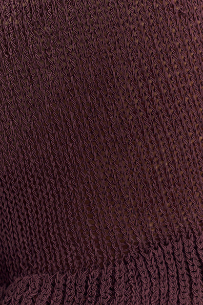 Shorts à volants en tricot Eleanor - Chocolat