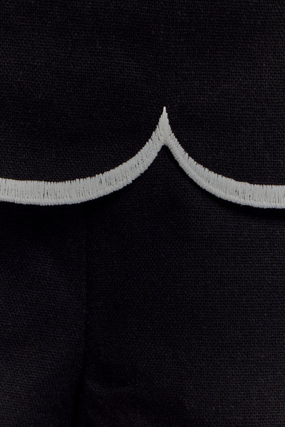 Short Judith à volants - Noir