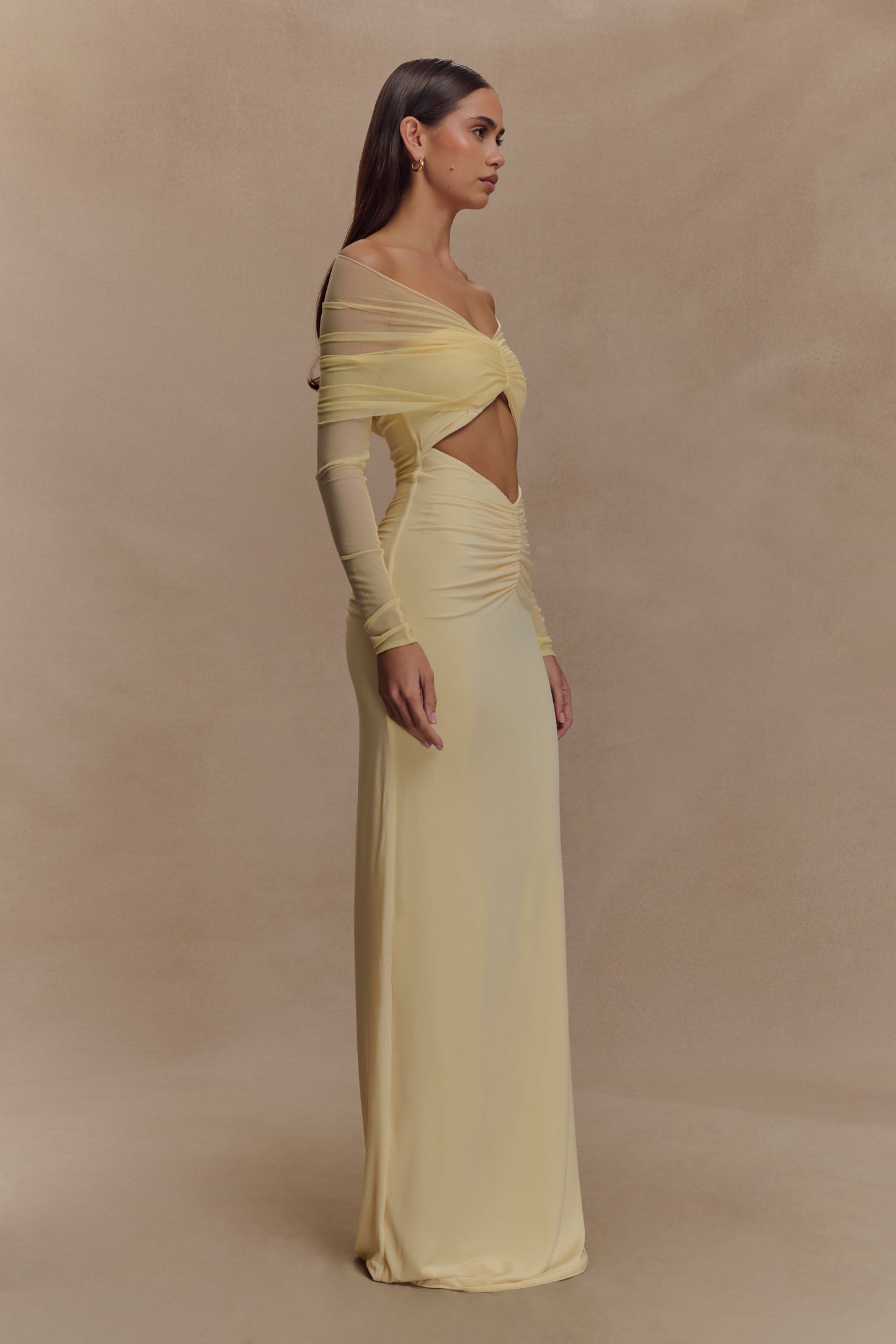 Robe Maxi Rafaella en Jersey et Maille - Citron