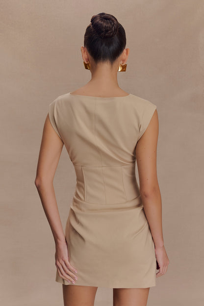 Mini-robe sans manches Doris - Camel